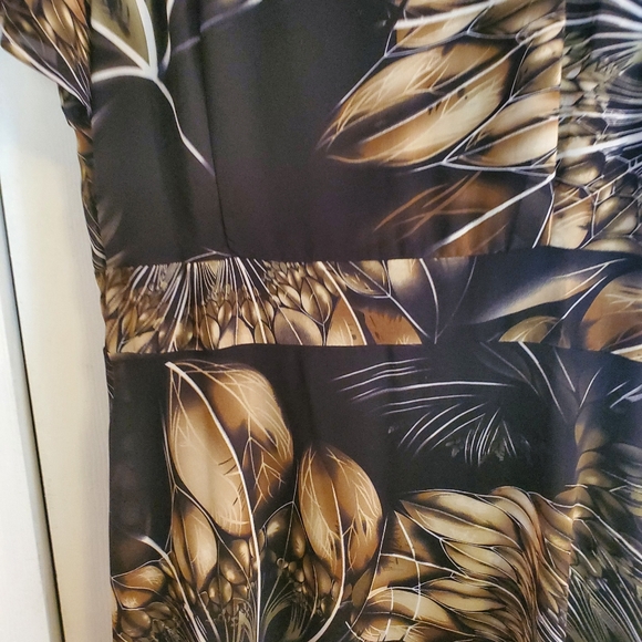 New Brown Midi Dress Size Med - Picture 7 of 8